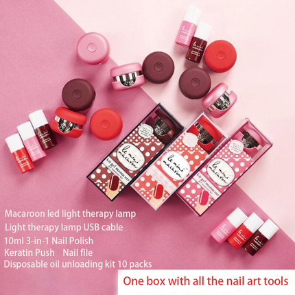 le mini macaron macaron light therapy machine nail kit DIY set light therapy gel removal nail