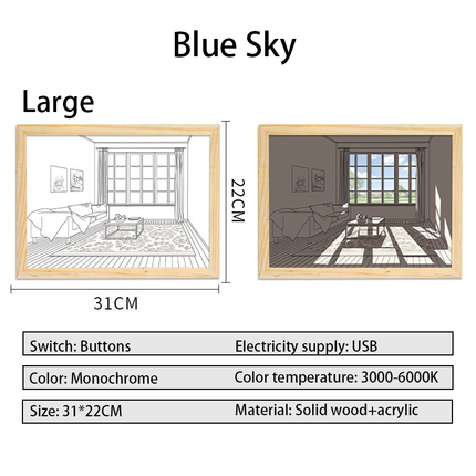 ins bedside light painting decorative painting Korea warm modern simple sunshine painting 520 gift small night light gift