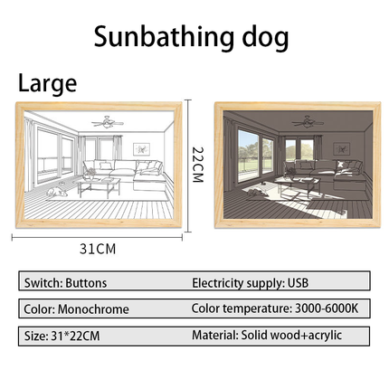 ins bedside light painting decorative painting Korea warm modern simple sunshine painting 520 gift small night light gift
