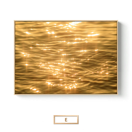 Korea ins sea waves shimmering decorative painting bedroom bedside hanging painting living room sofa background wall restaurant mural