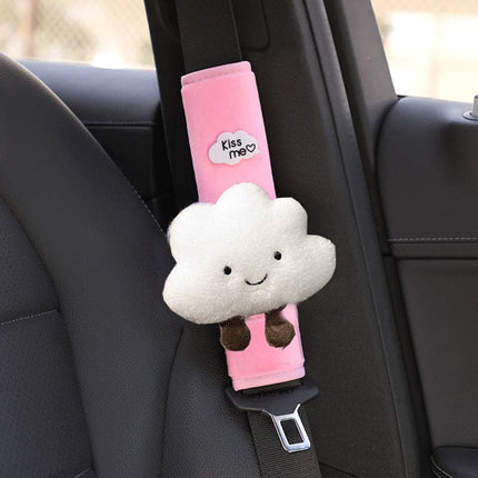 1pc Cute Cartoon Toy Animal Car Seatbelt Cover Seat Belt Harness Cushion Auto Shoulder Strap Protector Pad for Children/ Kids