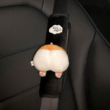 1pc Cute Cartoon Toy Animal Car Seatbelt Cover Seat Belt Harness Cushion Auto Shoulder Strap Protector Pad for Children/ Kids