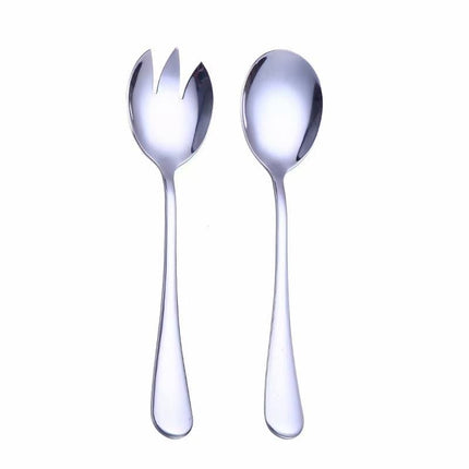 Spklifey Gold Salad Spoon Fork 2PCS Salad Spoon Stainless Steel Cutlery Set Serving Spoon Set Colorful Unique Spoons
