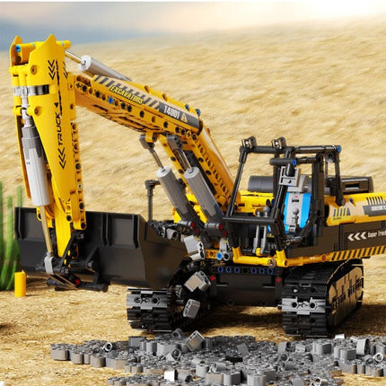 Technical Car Excavator APP Remote Control Moter Power T4001 Bricks Building Blocks Engineering Truck Toys Kids Moc Sets Gift