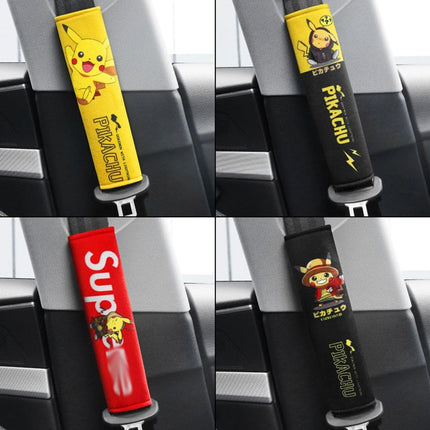 Super style JDM Cartoon car seat belt shoulder pads Short fleece safety belts for use in automobiles Personalized car decoration