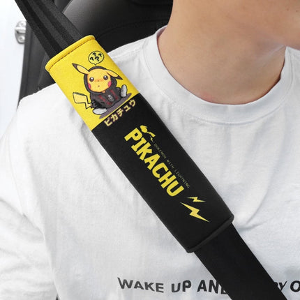 Super style JDM Cartoon car seat belt shoulder pads Short fleece safety belts for use in automobiles Personalized car decoration