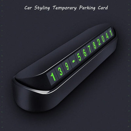 Car Phone Number Night Luminous Bulldog Temporary Parking Card Phone Number Car Plate Car Accessories Styling Car Sticker