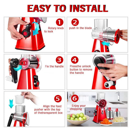 Manual Vegetable Cutter Slicer Kitchen Accessories Multifunctional Round Rotate Mandoline Slicer Potato Cheese Kitchen Gadgets