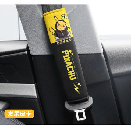 Super style JDM Cartoon car seat belt shoulder pads Short fleece safety belts for use in automobiles Personalized car decoration