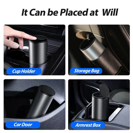 Car Trash Bin Auto Trash Dust Alloy Garbage Can Dust Case Storage Box Organizer Storage Auto Accessories