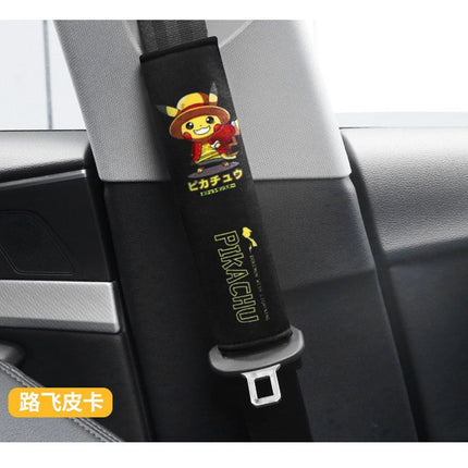 Super style JDM Cartoon car seat belt shoulder pads Short fleece safety belts for use in automobiles Personalized car decoration
