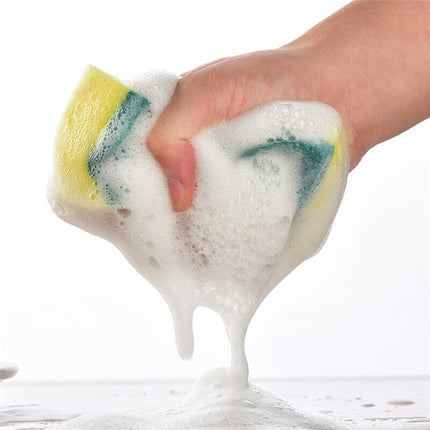 Hot Sale Sponge Brush Double-sided Cleaning Sponge Absorbent Cloth To Oil Kitchen Tool Washed Side Wipes Cleaning Tool Gadgets