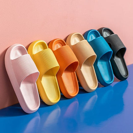 Home Cloud Slippers Summer Thick Platform Women 2023 Sandals Indoor Bathroom Anti-slip Slides Ladies men's Shoes Dropshipping