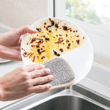 Kitchen Cleaning Sponge Double Sided Cleaning Tools Reusable Scouring Pads Home Cleaner Dishwashing Sponge Kitchen Accessories