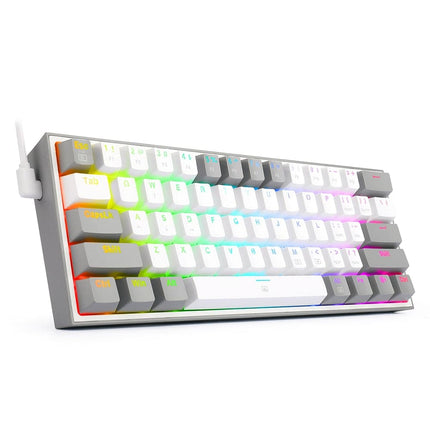 Fizz K617 RGB USB Mini Mechanical Gaming Wired Keyboard Red Switch 61 Key Gamer for Computer PC Laptop detachable cable