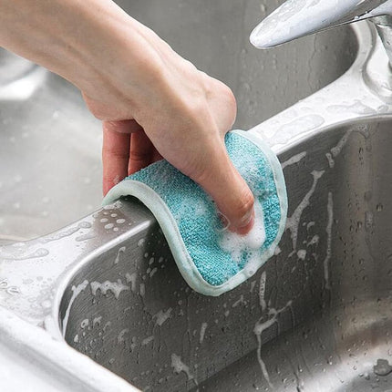 Kitchen Cleaning Sponge Double Sided Cleaning Tools Reusable Scouring Pads Home Cleaner Dishwashing Sponge Kitchen Accessories