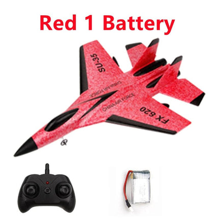 RC Plane SU-35 With LED Lights Remote Control Flying Model Glider Aircraft 2.4G Fighter Hobby Airplane EPP Foam Toys Kids Gift