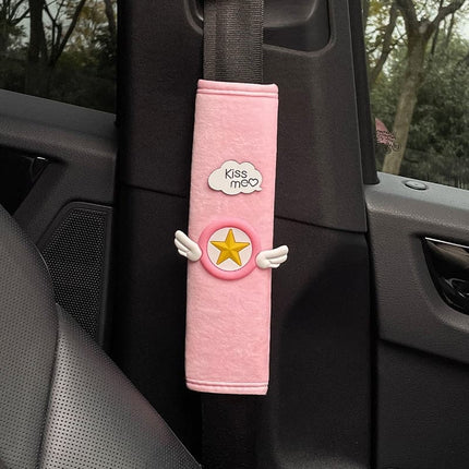 1pc Cute Cartoon Toy Animal Car Seatbelt Cover Seat Belt Harness Cushion Auto Shoulder Strap Protector Pad for Children/ Kids