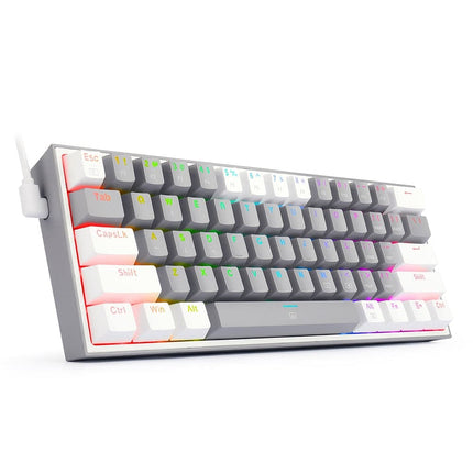 Fizz K617 RGB USB Mini Mechanical Gaming Wired Keyboard Red Switch 61 Key Gamer for Computer PC Laptop detachable cable