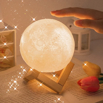 3D Moon Night Light Galaxy Starry Table Lamps Portable LED Lamp Romantic Decorative Lighting Kids Room Ornament Creative Decor