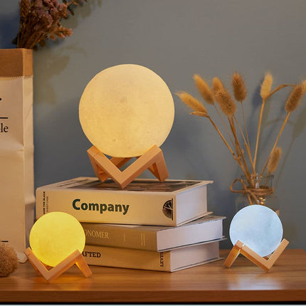 3D Moon Night Light Galaxy Starry Table Lamps Portable LED Lamp Romantic Decorative Lighting Kids Room Ornament Creative Decor