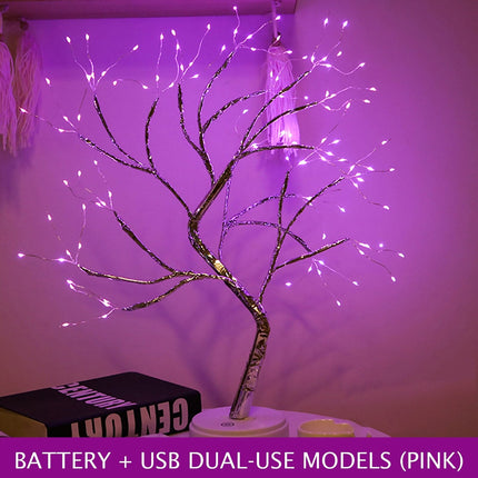 Tabletop Bonsai Tree Light Branch USB LED Lamp for Party Wedding Festival Home Decor LED Copper Wire Lamp