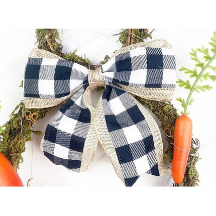 DIY Easter Bunny Wreath On The Door Rabbits Ears Garland Wood Decoration 2022 Souvenir Ornaments Festive Party Supplies LED Lights