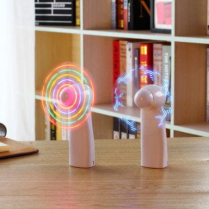 Mini Night Light Handheld Fan Led Lights Mini Flexible LED Cooler Desktop Cooling Gift Fan Characters Messages Word "I Love You"