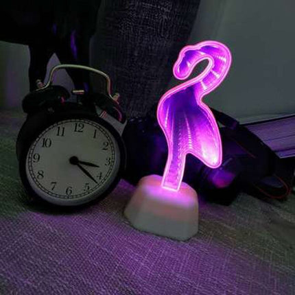 Night Light Tunnel Lamps Infinity Mirror Lights LED Night Lamp Cute 3D Heart Creative Novelty Cactus Unicorn For Home Led