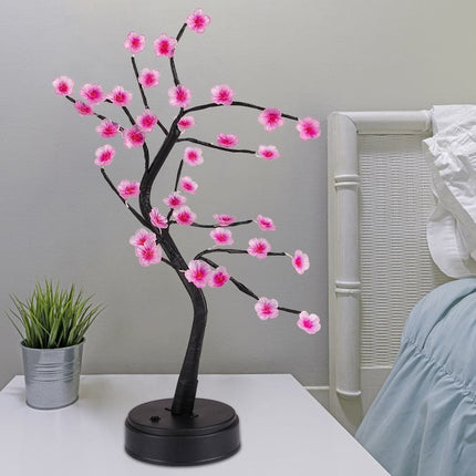 Tabletop Bonsai Lamp Tree Lamp DIY Artificial Light Tree Light Touch Switch Battery USB Operated LED Night Light Bedroom Decor
