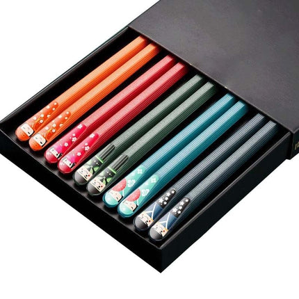 5Pairs High Quality Japanese Non-Slip Chopsticks Korean Home Hotel Restaurant Portable Healthy Food Stick For Sushi Chopsticks