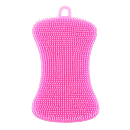 Kitchen Silicone Sponge Dish Washing Scrubber Household Pot Bowl Cleaning Sponge Portable Kitchen Gadgets Brush Accessories