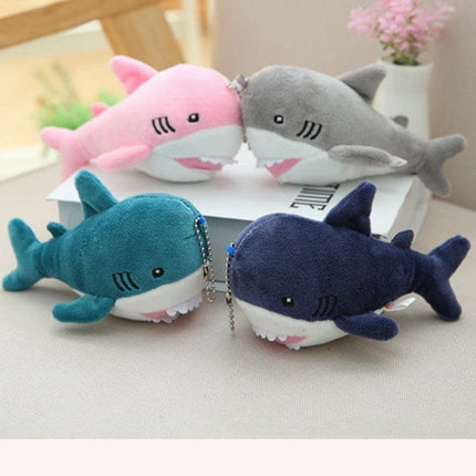 Ins 15cm Giant Shark Plush Stuffed Toy Soft Animal Key Chain for Christmas Gifts Cushion Doll Gift For Kids