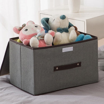 Fold Non-woven Fabric Storage Box Gray Home Supplies Clothing Underwear Sock And Kid Toy Storage Organizer Cosmetics