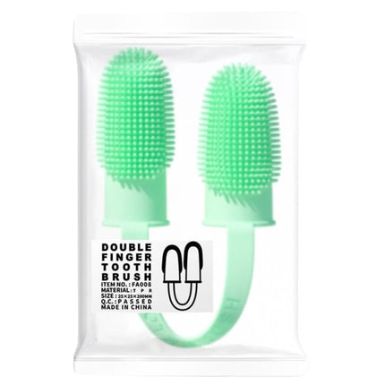 Dog Toothbrush 2-Finger Small Finger Brushes with Soft Bristles Pet Dental Care