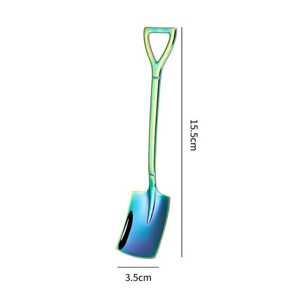 Shovel Spoon Stainless Steel Teaspoon For Coffee Spoon Fruit Ice Cream Dessert Scoop Kitchen Accessories Wedding Christmas Gift