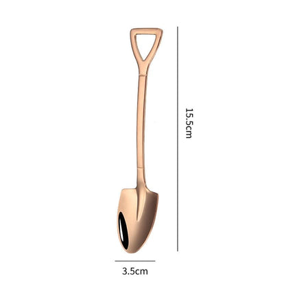Shovel Spoon Stainless Steel Teaspoon For Coffee Spoon Fruit Ice Cream Dessert Scoop Kitchen Accessories Wedding Christmas Gift