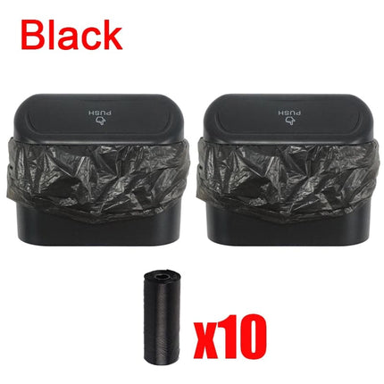 Hanging Car Trash Can Vehicle Garbage Dust Case Storage Box ABS Square Pressing Trash Bin Auto Interior Accessories for Car