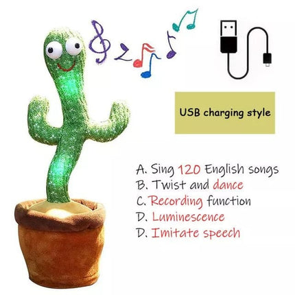 Birthday Present Dancing Cactus Electron Plush Toy Soft Plush Doll Babies Cactus That Can Sing And Dance Voice Interactive Bled