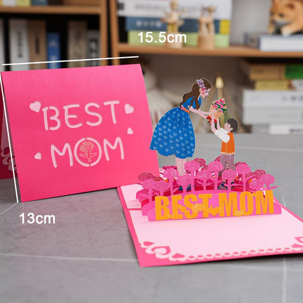 Happy Mothers Day Greeting Card Pop Up 3D Gift for Mom