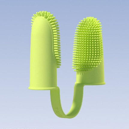 Dog Toothbrush 2-Finger Small Finger Brushes with Soft Bristles Pet Dental Care