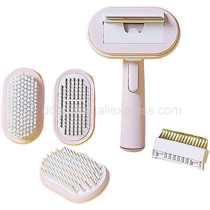 5 in 1 Pet Grooming Kit Dog Pin Brush Cat Dematting Rake Pets Deshedding Combs Animal Bath Massage Brushes Puppy Bristle Slicker