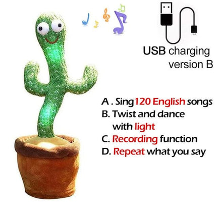 Lovely Talking Toy Dancing Cactus Doll Speak Talk Sound Record Repeat Toy Kawaii Cactus Toys Children Kids Education Toy Gift