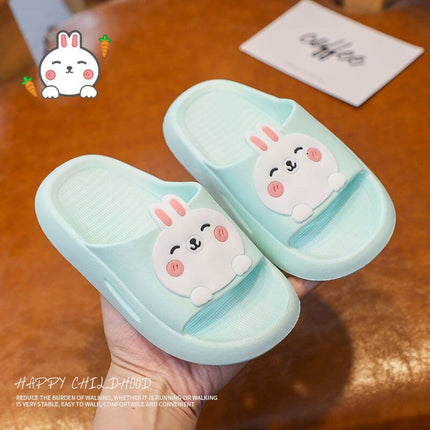 Pink Rabbit Children's Slippers Summer Non-slip Bath Cartoon Household Children Bunny Slipper for Teenage Girls and Boys Slipper