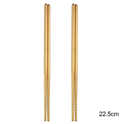 Reusable Sushi Chopsticks Set 304 Stainless Steel Non-Slip Japanese Food Chinese Korean Metal Chop Sticks Dishwasher Safe