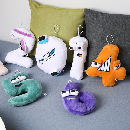 Alphabet Lore Plush Toys English Numbr Letter Stuffed Animal Plushie Doll Toys Gift For Kid Children Educational Birthday Gifts
