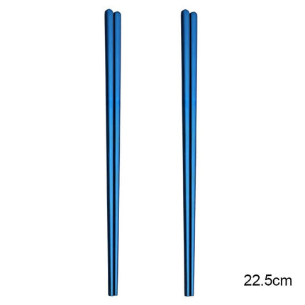 Reusable Sushi Chopsticks Set 304 Stainless Steel Non-Slip Japanese Food Chinese Korean Metal Chop Sticks Dishwasher Safe