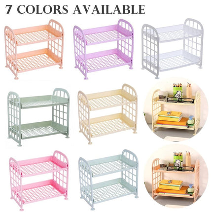 Multifunctional Shelves Double-layer Rack Shoes Shelf Plastic Desk Shelves Bathroom Cosmetic Storage Kitchen Sundries Organizer