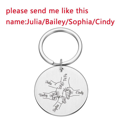 Personalized Father's Day Keychain Gifts Customized Papa Key Chains Gift for Daddy Original Love Gifts to Daddy Car Key Pendant