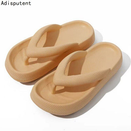 Wedge Heels Flip Flops Women Slippers Summer Thick Bottom Sandals Platform Slippers Soft Fashion Shoes Non-Slip Beach Slides